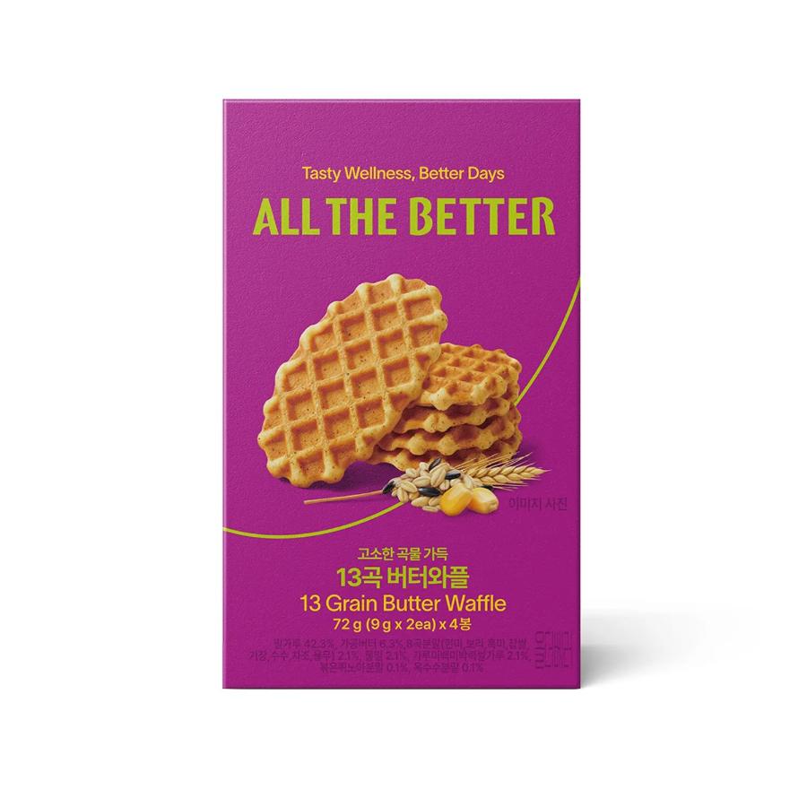 ALL THE BETTER 13-Grain Butter Waffle 72g*5box Butter Waffle 72g*5box