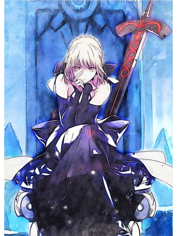 Fate Stay Night Giappone Anime Film Poster Kawaii Tela Pittura Immagine Della Parete Per I Bambini Soggiorno Decorazione Della Casa