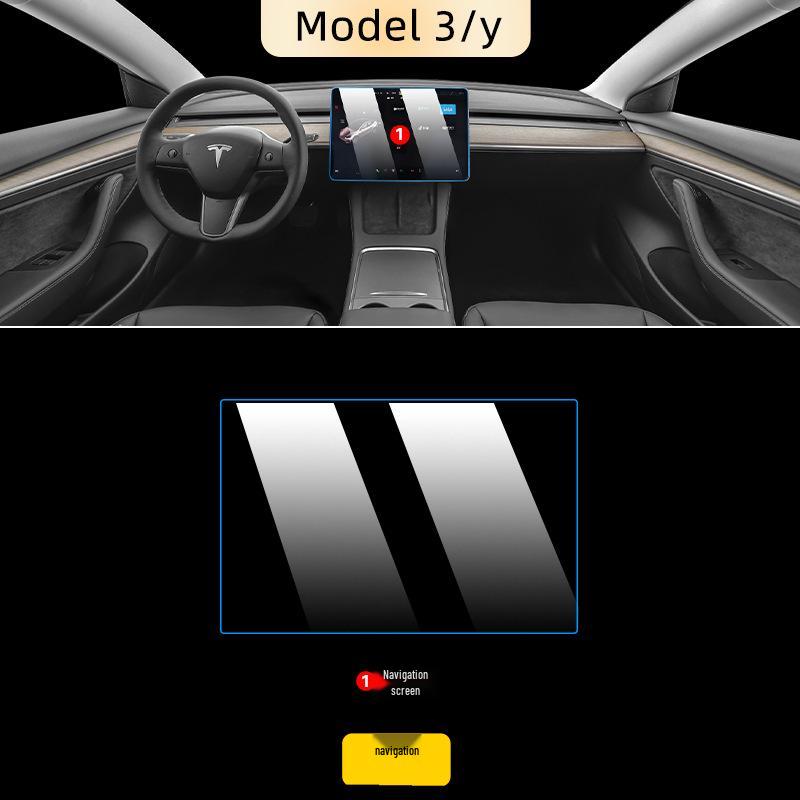 Tesla Model 3/Y Interior TPU/TPH Center Console & Screen Protection Film