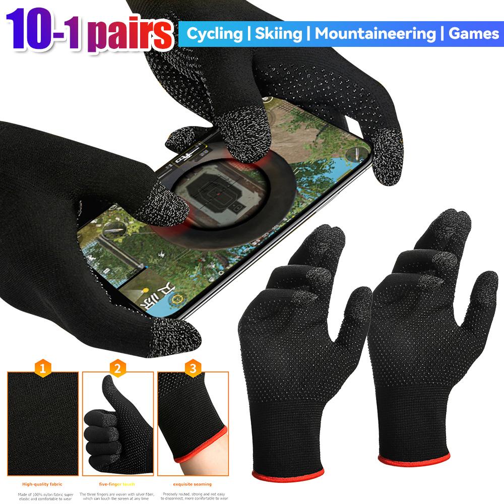 1-10 Paar Unisex Anti-Rutsch Touchscreen-Handschuhe Atmungsaktiv Schweißableitend Gestrickte Thermohandschuhe Motorradhandschuhe Sport Vollfinger