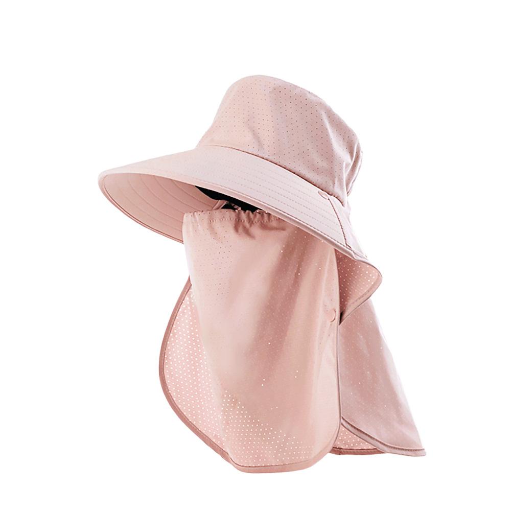 UPF50+ UV-Schutz Abnehmbarer Fischerhut mit Gesichts- und Nackenschutz, Vielseitiger Sonnenhut 99,9% UV-Schutz für Damen Outdoor-Reisen