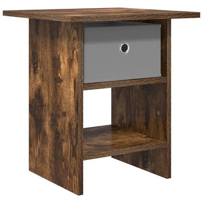 Nightstand Smoked Oak 41 X 40 X 45 Cm Engineered Wood
