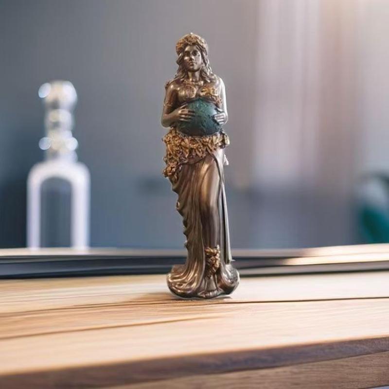 Earth Goddess Gaia 22cm Resin Sculpture Statue Greek Mythology Decor Handmade Mother Nature Figurine Home Altar Collectible Art