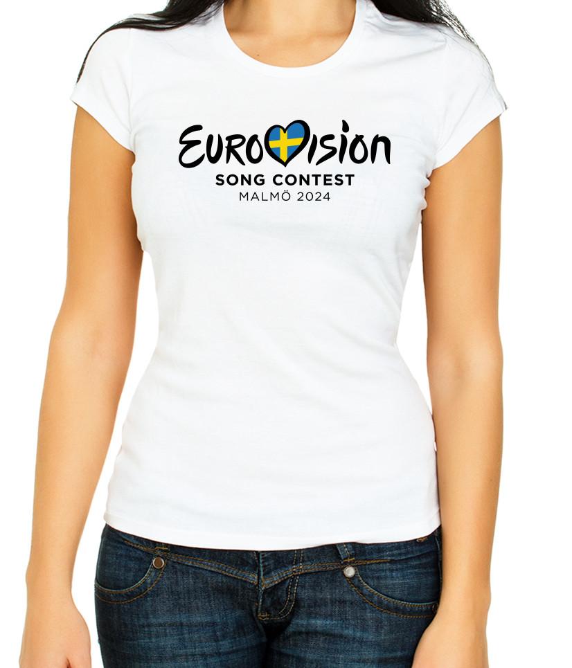 Конкурс песни Евровидение 2024 Мальмё Короткий рукав Бело-черный Мужская / Женская C060 3XL