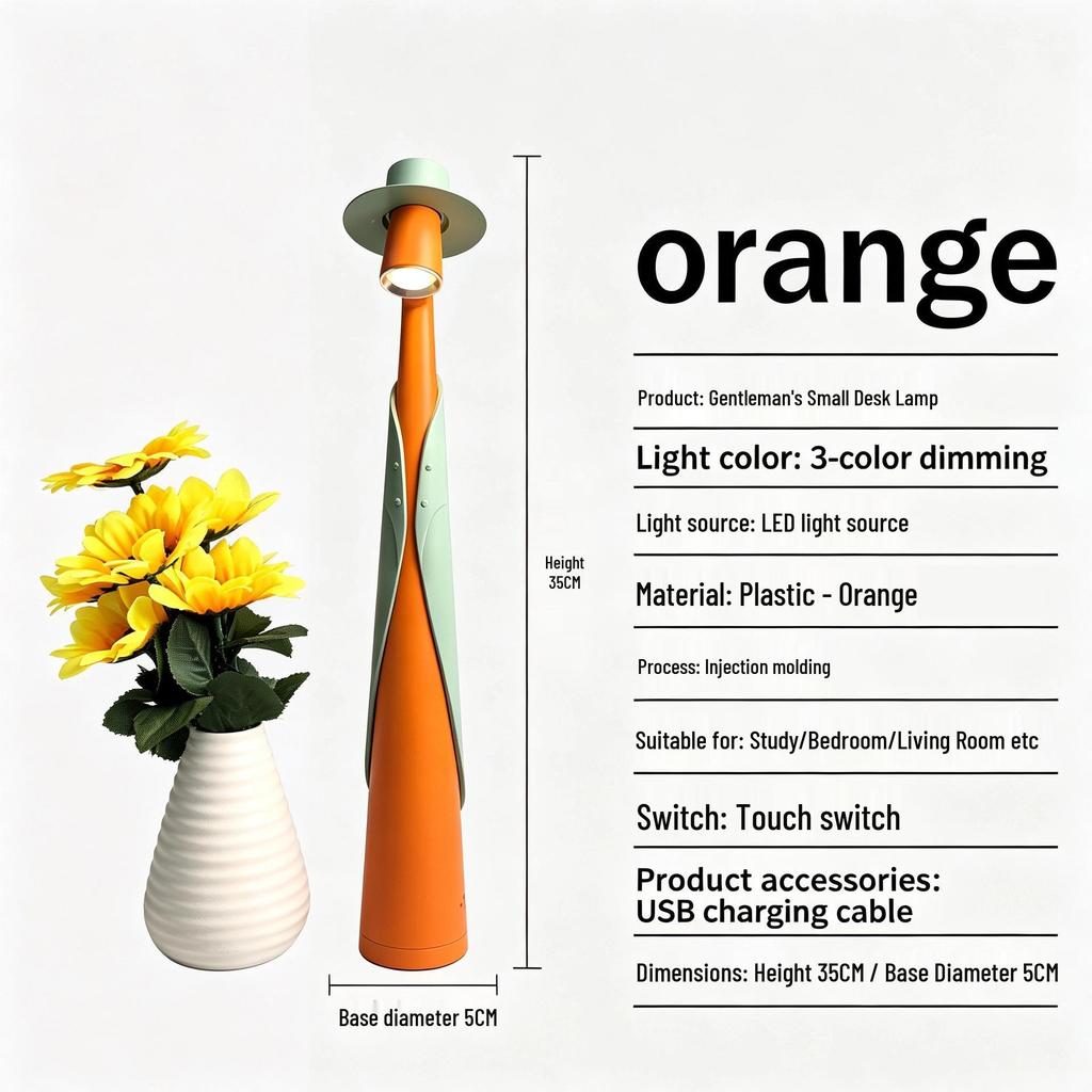 Elegant Italian-Style USB Bedside Lamp: Sophisticated Atmosphere Desk Light