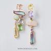 Asymmetrical Rainbow Rhinestone Ear Clips for Women, No Piercing Needed