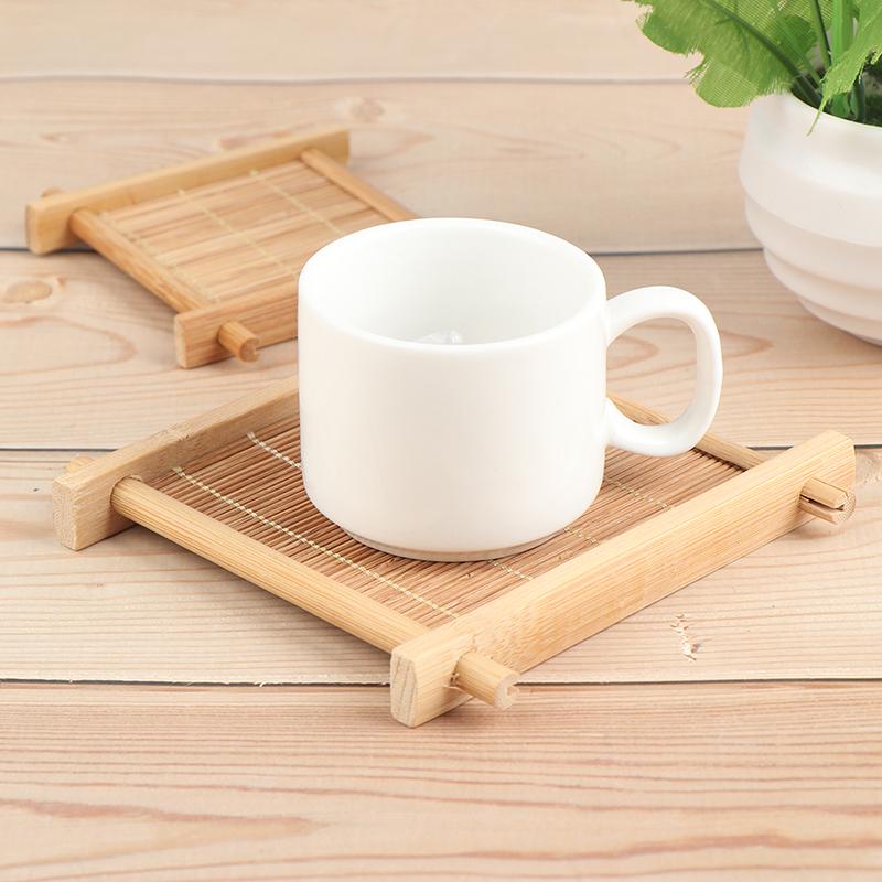Bamboo Tea Cup Mat Wooden Coaster Tea Set Kitchen Accessories Pla Coaster