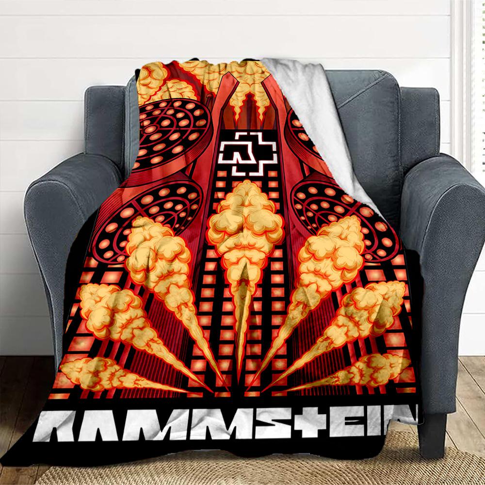 Rammstein Art Flannel Blanket Throw Blanket Soft Warm Sofa Bed Camping Car Home Decor Unique Christmas Gift C9302534
