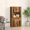Highboard with Drawers Reclaimed Wood 80 x 33 x 150 cm Wood Based Material