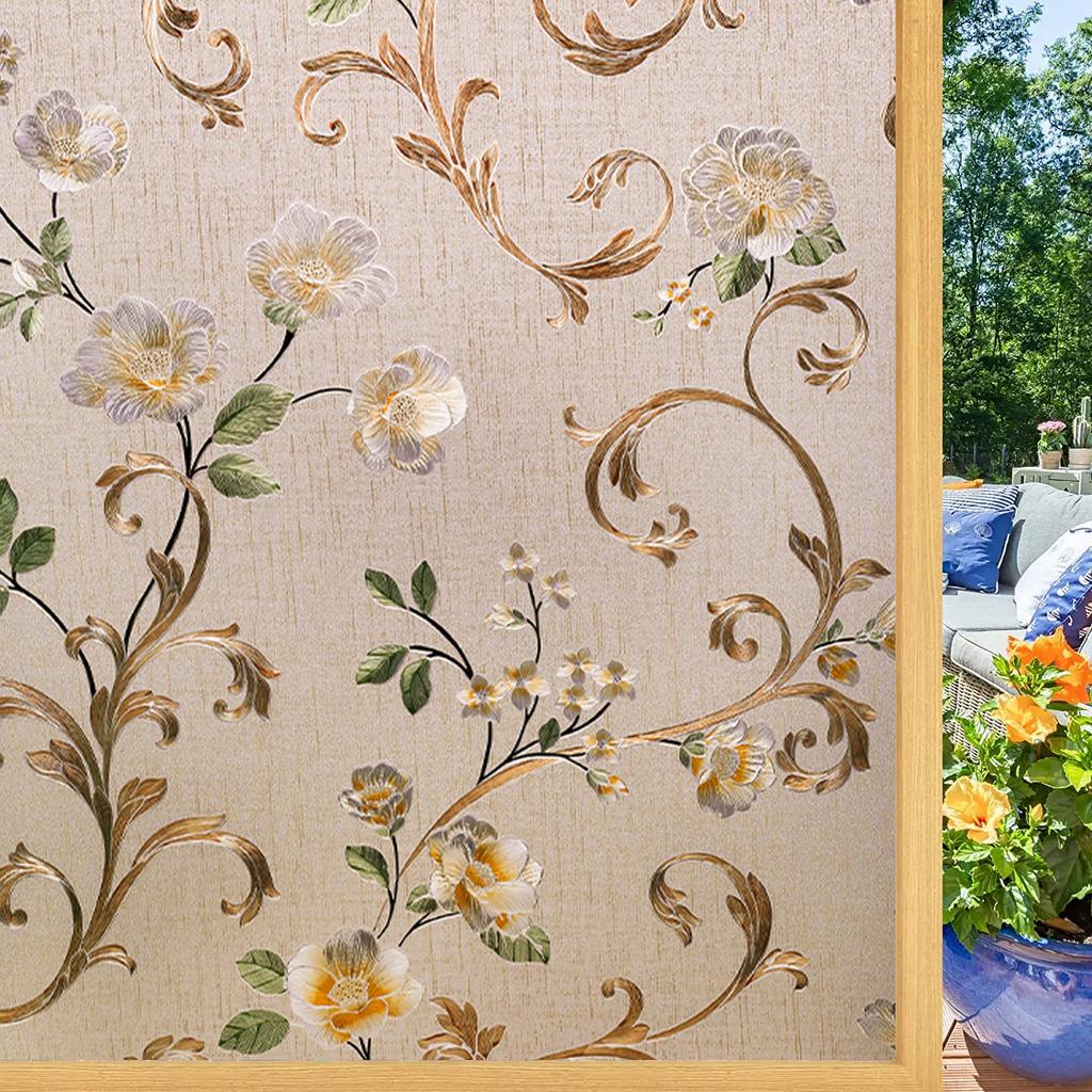 75/90 cm duhová okenní soukromá fólie, dekorativní vitrážové samolepky na okna, statická přilnavá holografická bez lepidla, matná, anti-UV