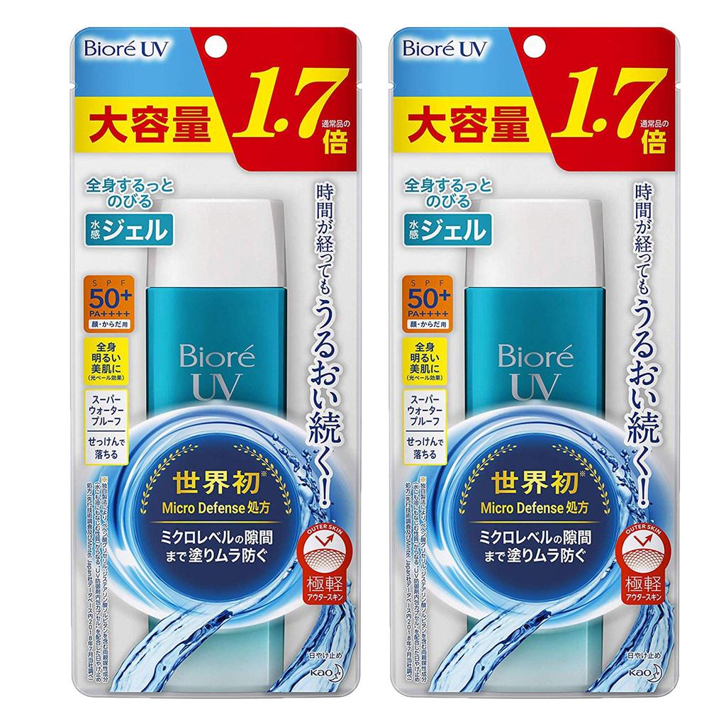 Of Biore UV Aqua Rich Watery Gel 155ml Capacity Times the Regular Sunscreen [Set 2] (large 1.7 Product) SPF50+ / PA++++