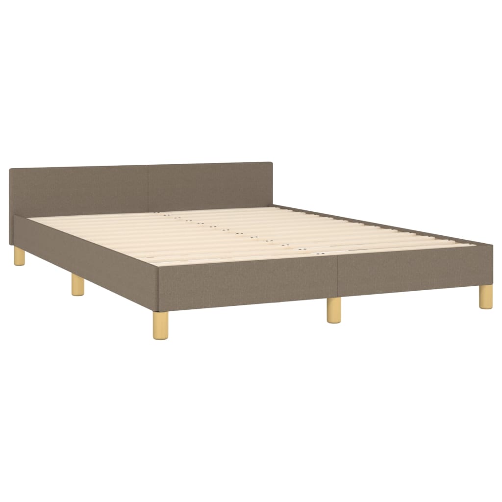 Vidaxl Rama Łóżka Bez Materaca, Taupe, 140X200 Cm, Obita Tkaniną