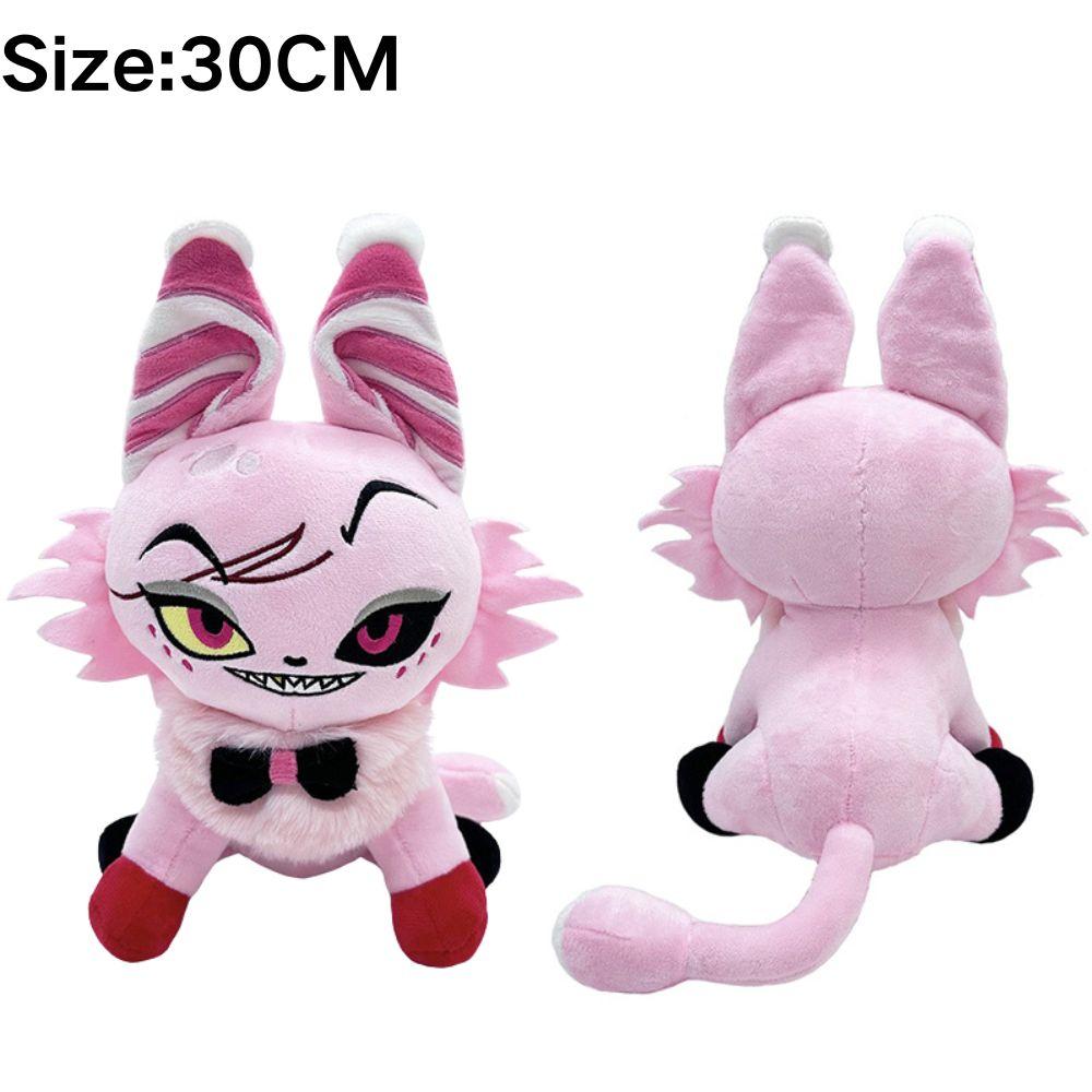 Cursed Cat Alastor Cosplay Plush Angel Dust Husk Lucifer Fat Nuggets Plushies Cartoon Hotel Fantasy Birthday Gifts Mascot Props