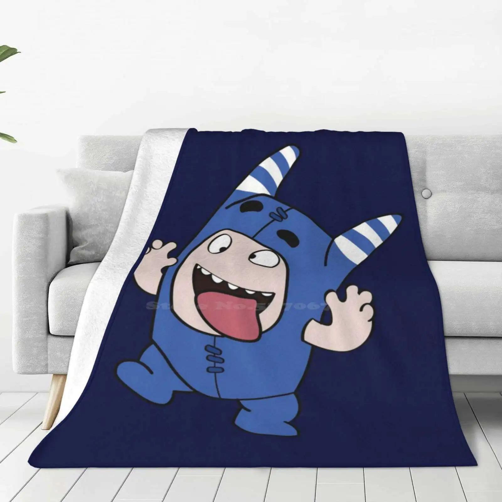 Oddbods Pogo Super Warm Soft Blankets Throw On Sofa / Bed / Travel Oddbods Newt Oddbods Bubbles Oddbods Fuse Oddbods Pogo Cartoo 100cmx150cm