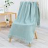 Pure Cotton Tassel Shawl Blanket Sofa Blanket Office Lunch Break Blanket Spring and Autumn Cotton Shawl  Alanket