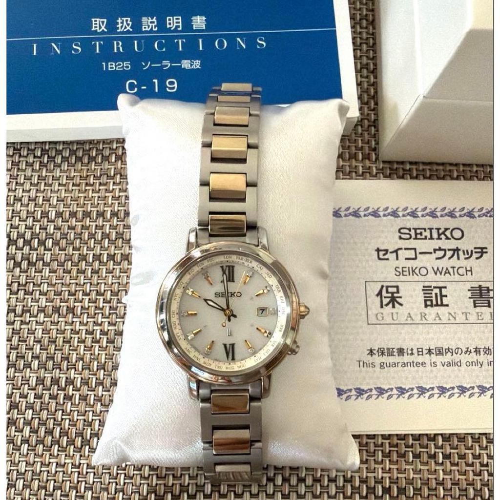 Used SEIKO LUKIA SSQV032 Solar Radio Controlled Ladies Watch
