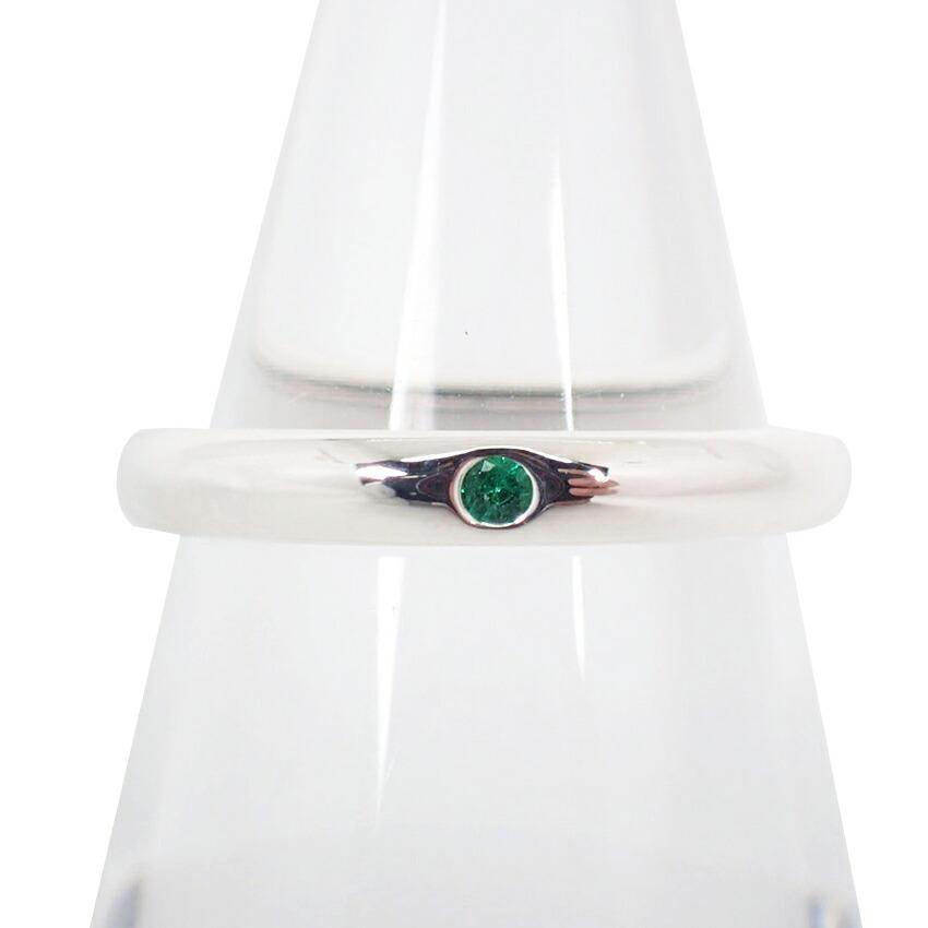 [Pre-owned] TIFFANY 925 Emerald Stacking Band Ring/Size 9/j39-2