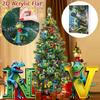 2025 Dinosaur Jule Nedtellingskalender Høytids Adventskalender med Samleobjekter Hengende Pynt Dinosaur Bokstav Akryl Flat Anheng Sett
