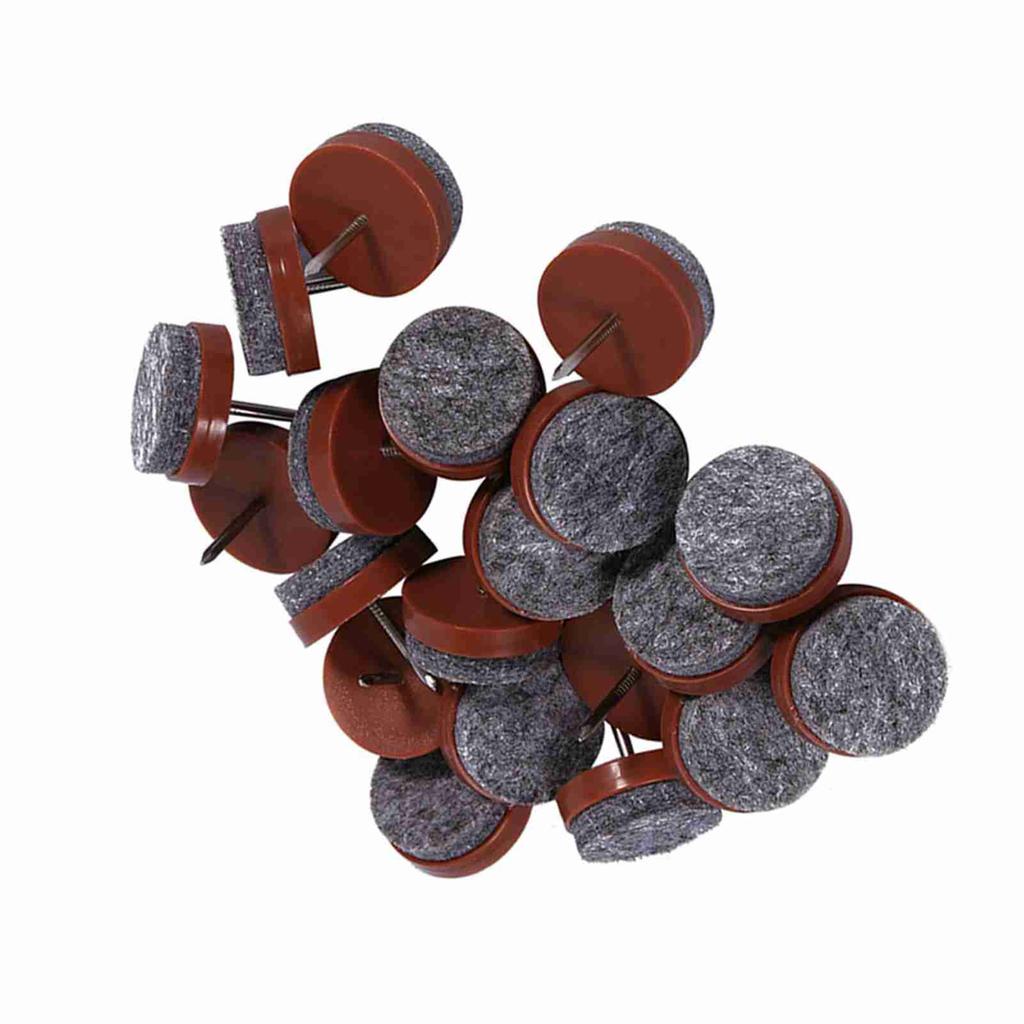 20PcsCelsiusSet 20mm Furniture Floor Felt Nail Pad Chair Table Leg Felt  or (Brown)