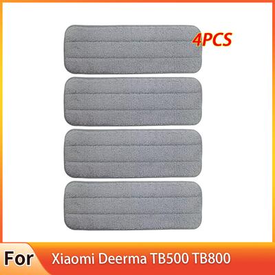 1-4 Adet Yedek Paspas Bezi Paçavra Xiaomi Deerma TB500 TB800 Su Püskürtme Paspas 360 Dönen Temizlik Bezi Kafa