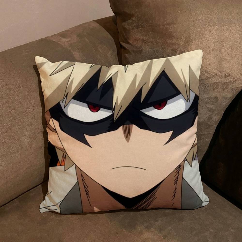 Anime M-My H-Hero Katsuki Bakugo Pillow Cushion Cover Pillowcase Living Room Sofa Home decorative pillowcase