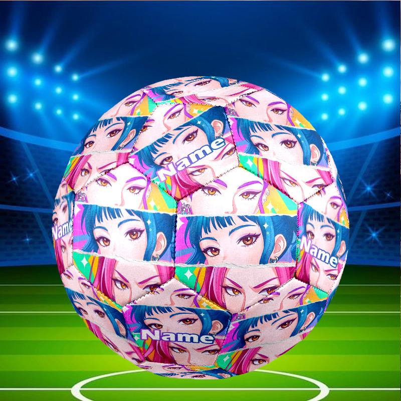 Custom Name Personalized KPop Hunters-A Print Size 5 Soccer Ball Training & Match Football, for Team, Kicking, Gift for Football Enthusiasts