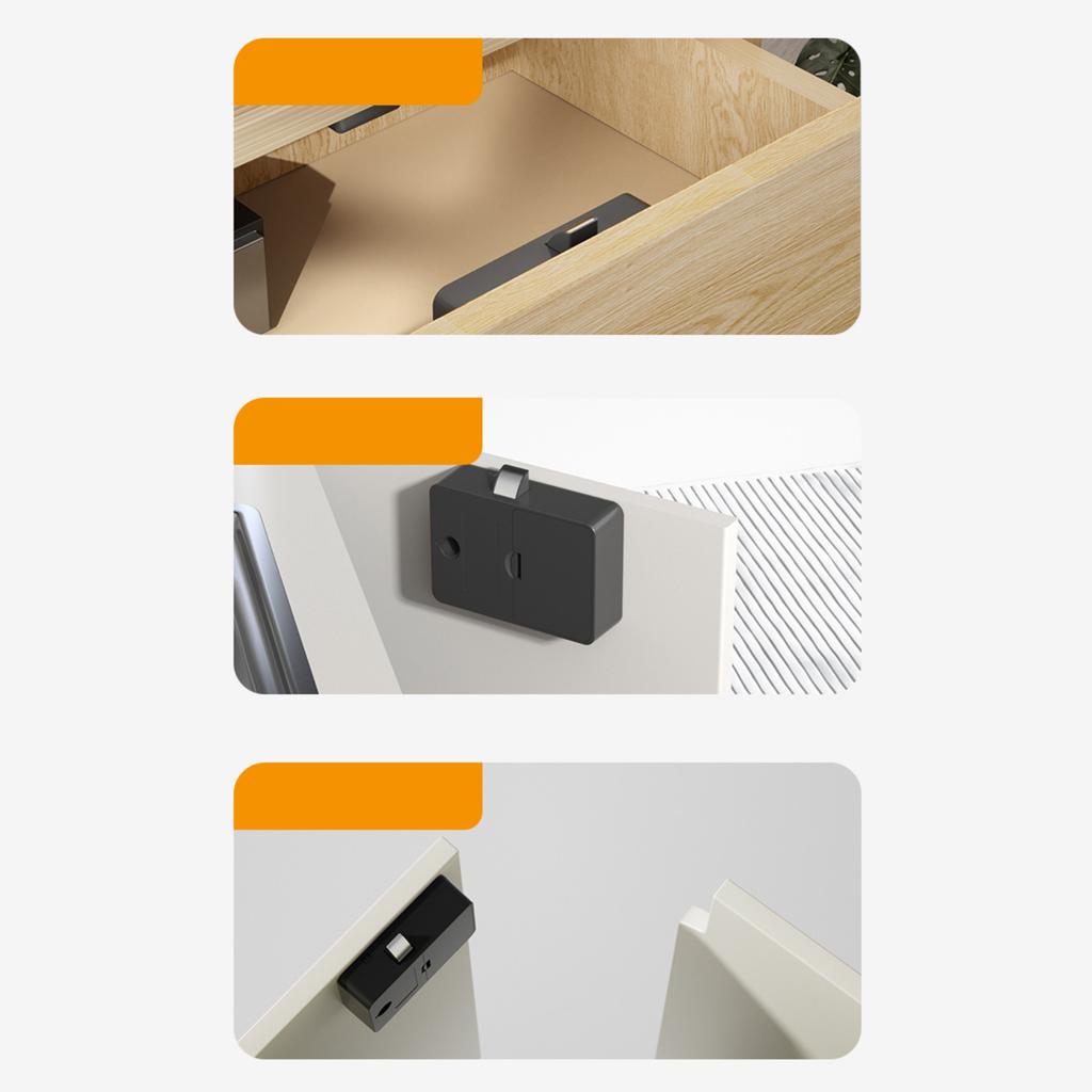 Smart Drawer Lock NFC Card Entry 4 Unlock Methods Electronic Cabinet Lock Energy Efficient Easy Installation for