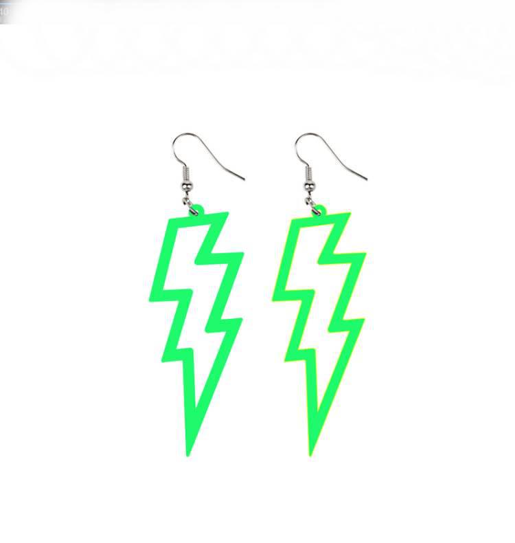Geometric Acrylic Lightning Bolt Earrings: Bold, Fashionable Statement Jewelry for Women