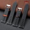 Breathable Cowhide Watch Band Oil Wax Genuine Leather Bracelet Quick Release 20mm 22mm Straps Black Brown Red Wristband for Men
