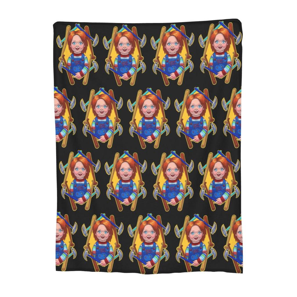 Chucky Puppe Decken Weiche Warme Flanell Überwurfdecke Bettwäsche für Bett Wohnzimmer Picknick Reise Zuhause Sofa