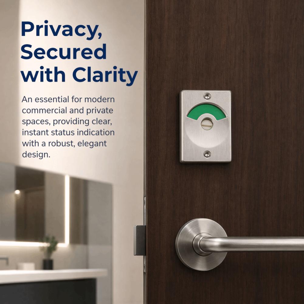 Secure Door Indicator Lock Stainless Steel Door Bolt Latch Privacy Door Lock  Public Restroom
