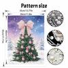 Christmas Pearl Painting Kit Handmade DIY Pink Bow Christmas Tree Ornament Home Decoration Painting