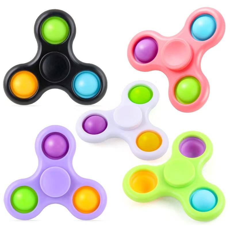 

Decompression Finger Top Exhaust Bubble Love Pinch fun Competition Fingertip Spin Toys Playsets Gift Presents