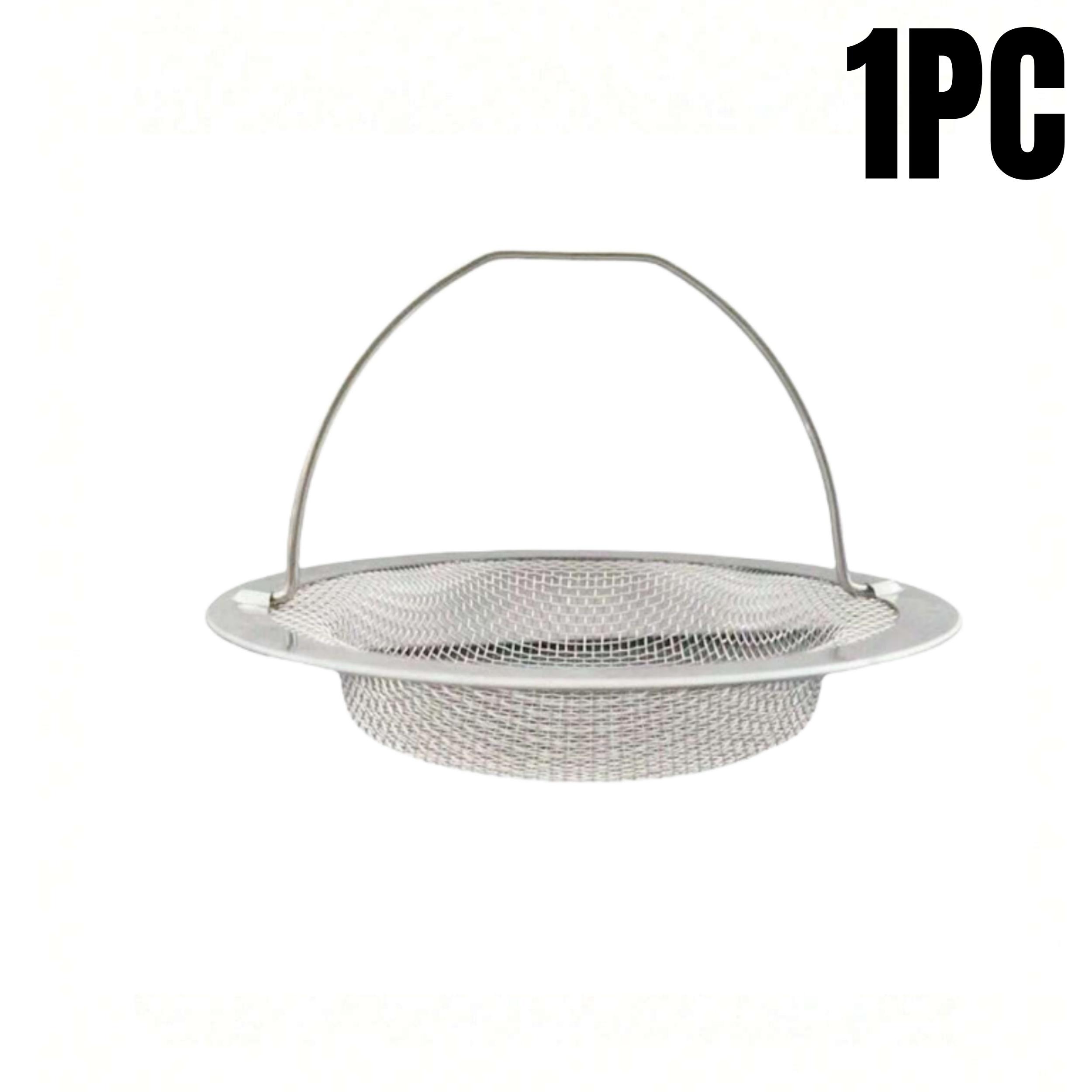 

1/2/3Pcs Kitchen Sink Strainer With Handle Stainless Steel Mesh Filter Drain Stopper Food Residue Hair Catcher Prevents Clogs