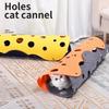 1PC Cat Play Tunnel Bed - Foldable Pet Tunnel Tube Bed with Holes DIY Play Mat Activity Rug, for Indoor Cats Interactive Play