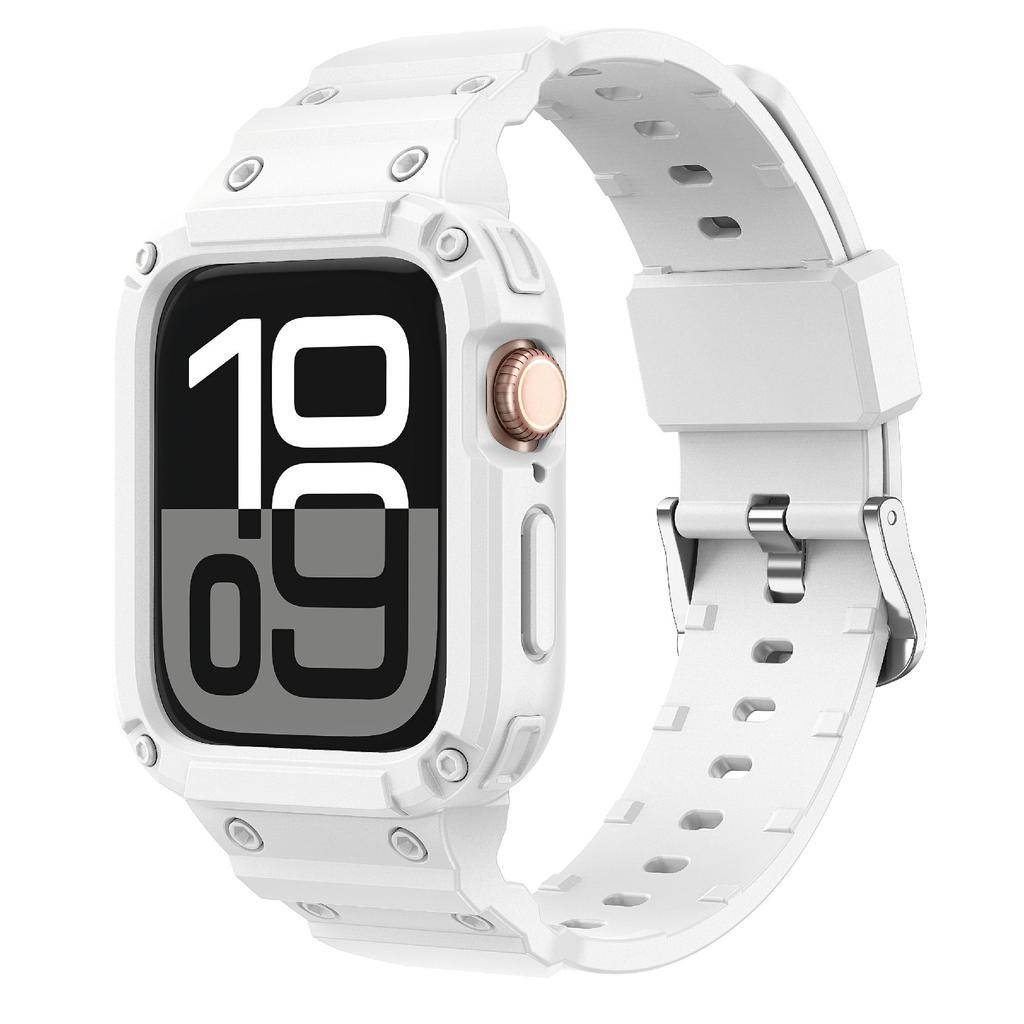 For Apple Watch Series 10 42mm TPU One-Piece Solid Color Watchband with Protective Case