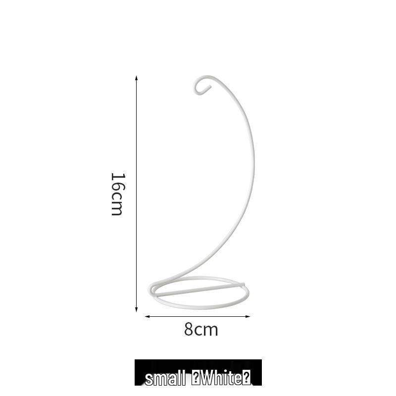 Modern Minimalist Hanging Glass Sphere with Iron Stand for Plants