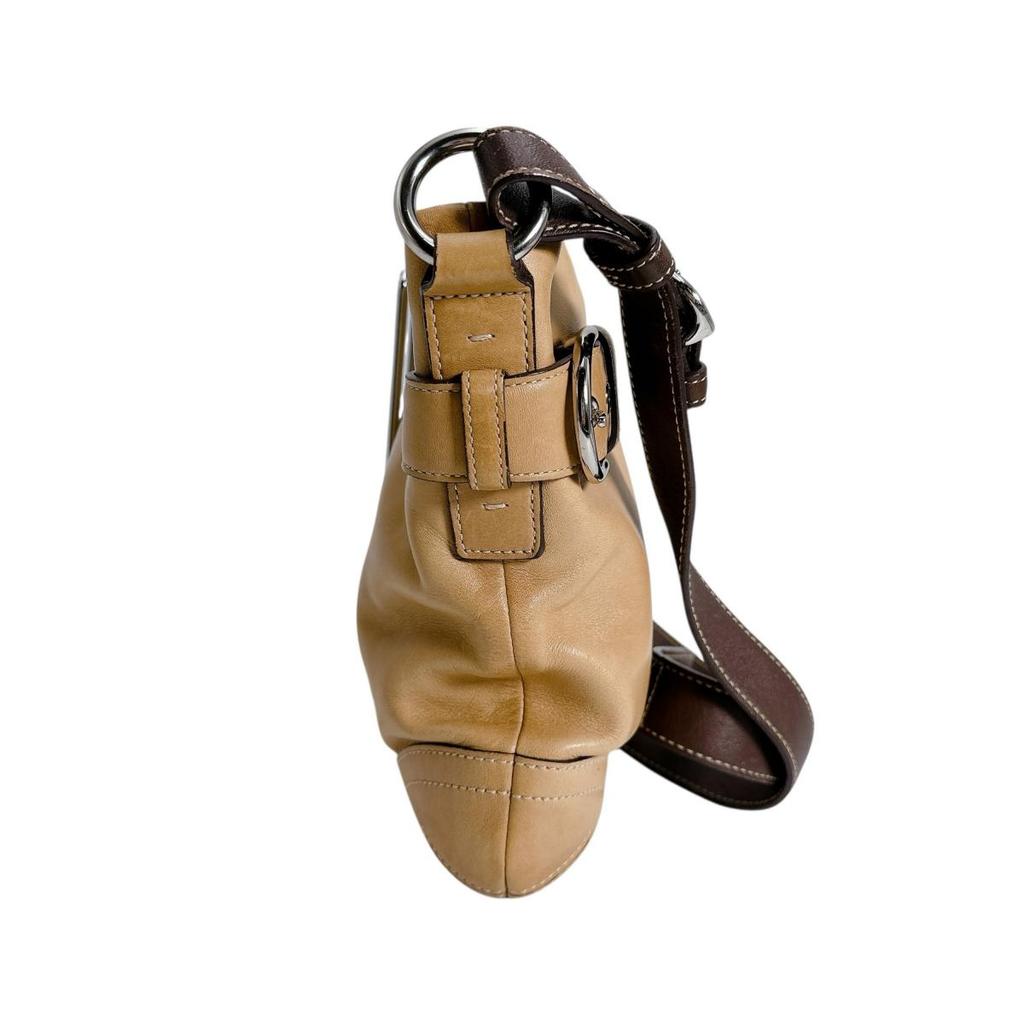 COACH Plain Long shoulder Shoulder Bag leather Brown Women J05S-3594 Used