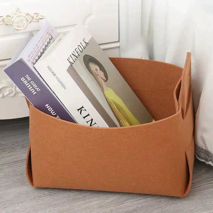 Felt Foldable Storage Basket for Clothes, Toys, and Sundries