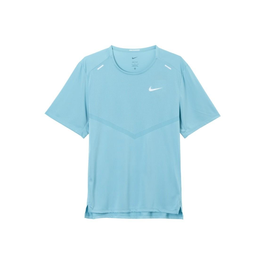 Nike Men s Blue Breathable Short-Sleeve T-Shirt with Logo Print XL