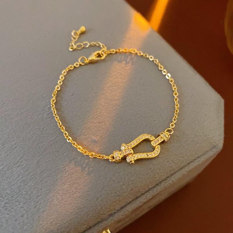Bracciale Regolabile in Oro Vero Galvanizzato con Zir*****val Diamond, Lusso Leggero, Bracciale alla Moda di Alta Gamma, Gioiello Versatile per il Pendolarismo