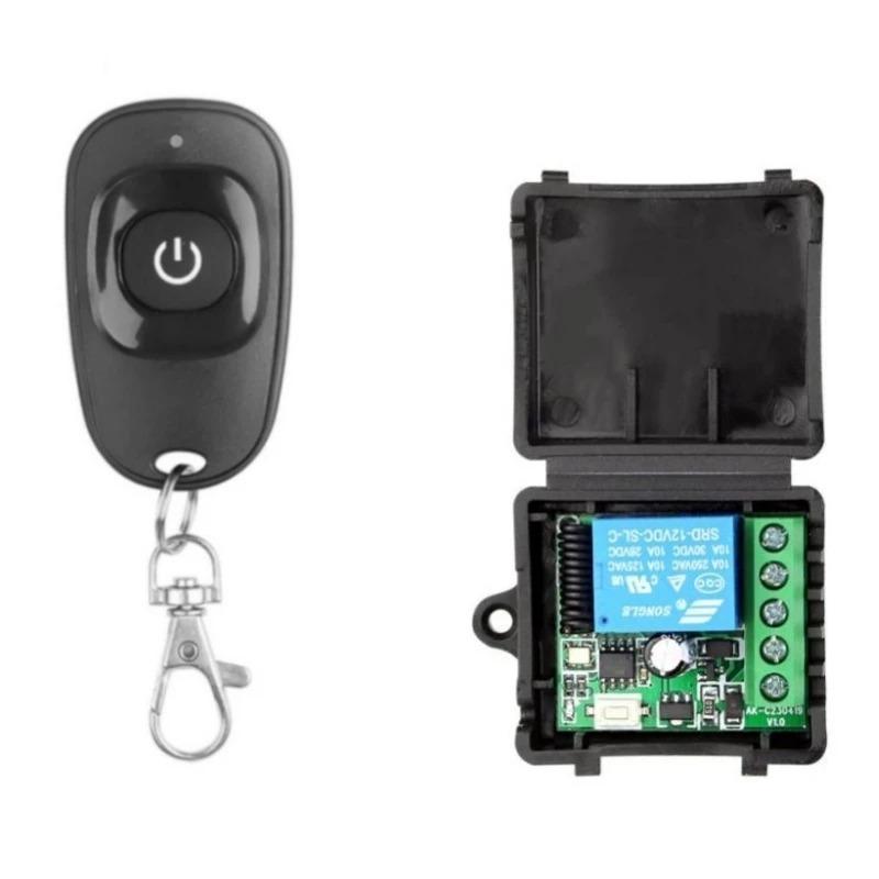 433Mhz Universal Wireless Remote Control Switch DC 12V 1CH Relay Receiver Module RF EV1527 Learning Code Transmitter