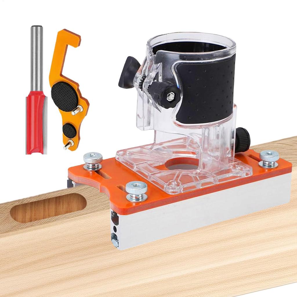 2-in-1 Holzbearbeitungs-Trimm- und Schneidwerkzeug Positionierhalterung Holzfräswerkzeug Nutenfräserhalterung Hand-Schnitzmaschine Basis