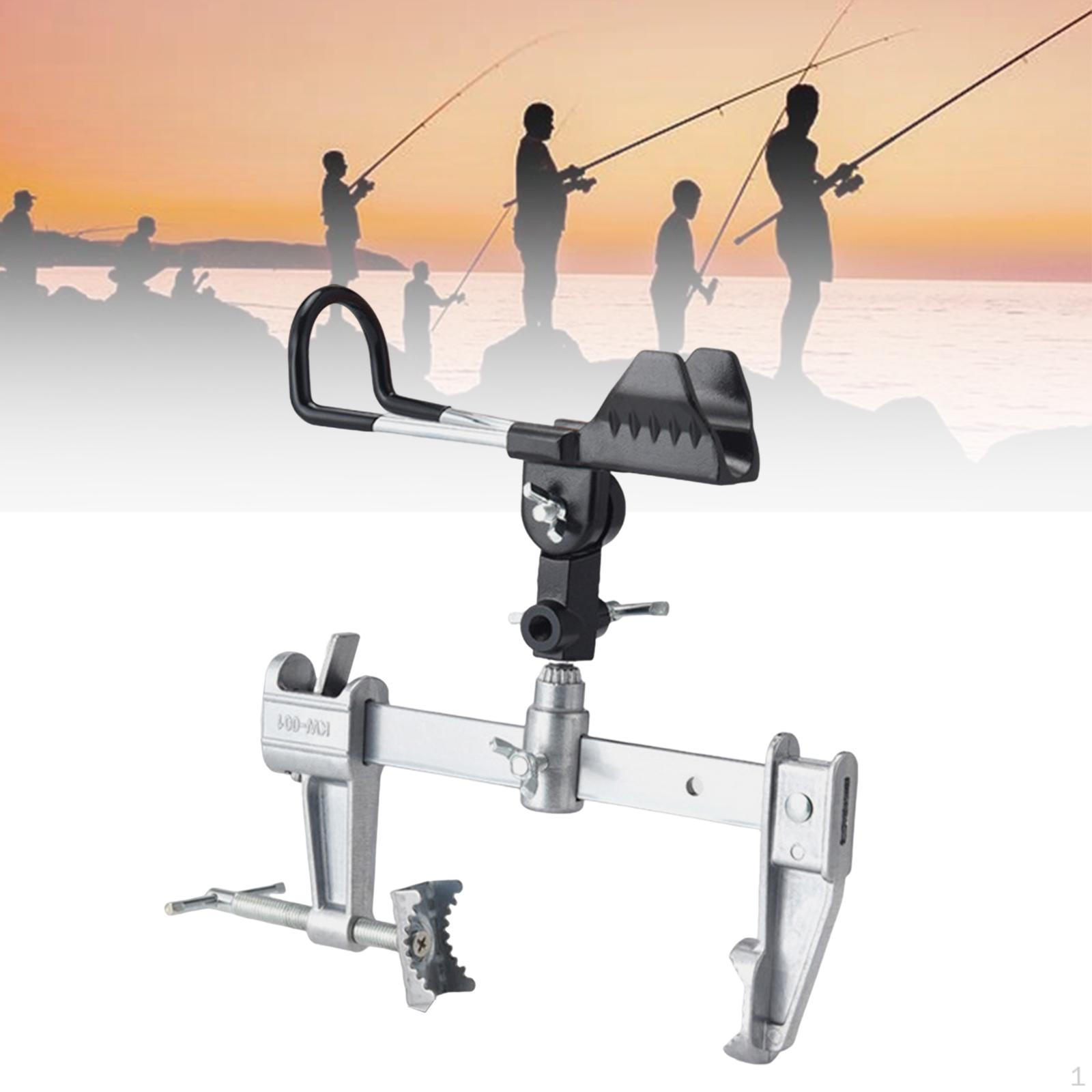 

Fishing Rod Bracket Kayak Holder Durable Clamp on Type Removable Simple to Use Turret Support 23cm