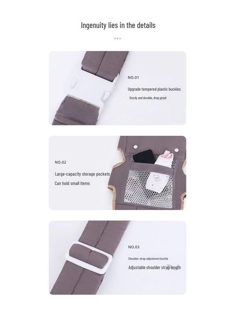 Four-Season Baby Carrier for Cycling: Dual Horizontal & Front/Back Use, Soothes Baby To Sleep Hands-Free.