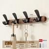 Wall Mounted Coat Hook Rack Entryway Hallway Closet No Drill Installation Heavy Duty Wooden Hanging Organizer