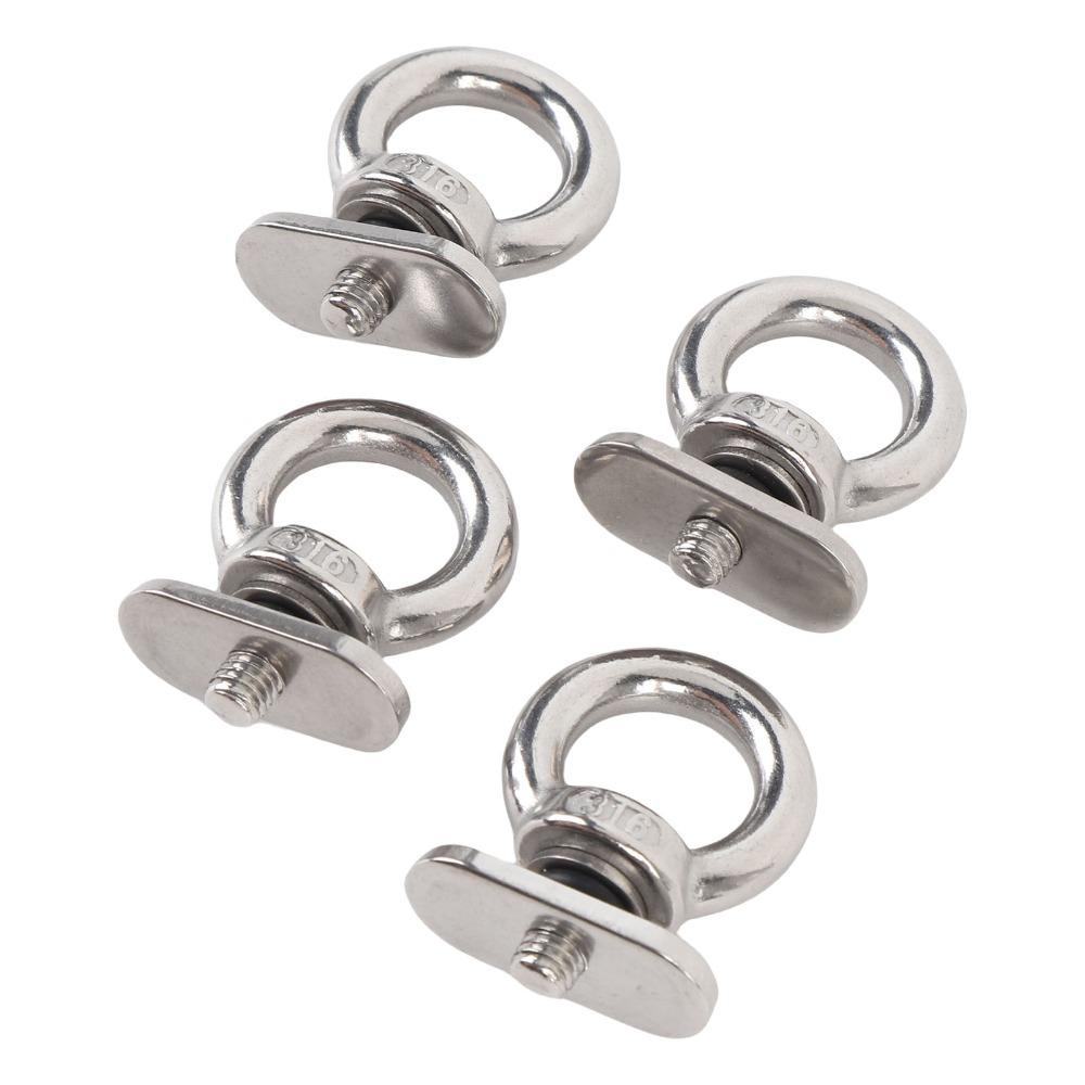 M6 Thread Size Track Mount Eyelets 316 Stainless Steel Rail Mount Eye Bolt For Kayak