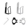 Bicycle Handlebar Water Bottle Holder, Aluminum Frame Mount Bracket with Clip, Practical Water Cage Accessory for Mountain and Road Bikes