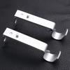 2Pcs Curtain Rod Brackets Adjustable Iron Curtain Holder for Home Window Drapery Rod Pole Mounting Holder Coffee Color