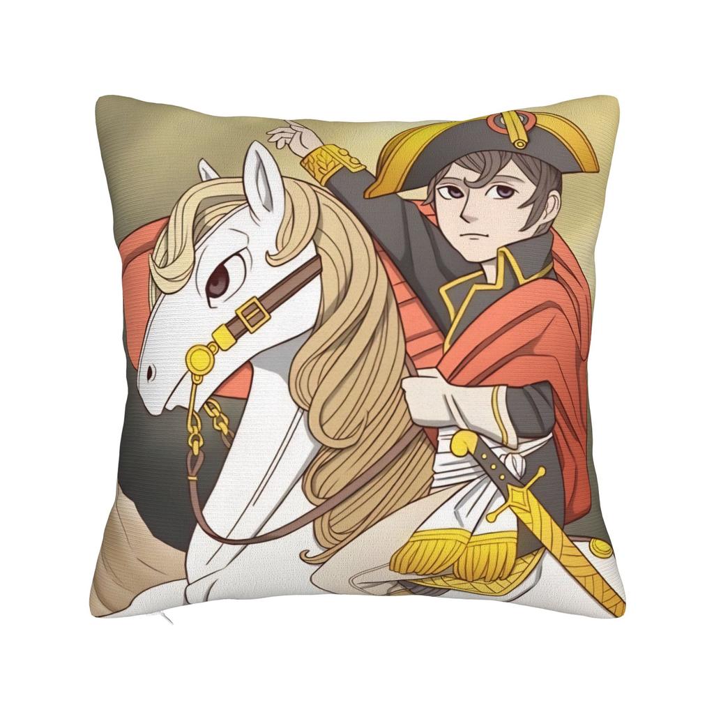 Napoleon Bonaparte Crossing the Alps Pillowcase Printed Polyester Cushion Cover Decor Art Throw Pillow Case Cover Seat Zipper